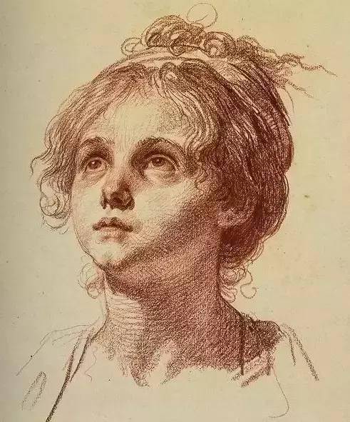 法国肖像画大师让·巴蒂斯特·格勒兹素描作品