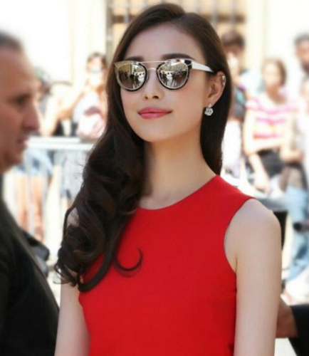 倪妮发型图片 中长发适合瓜子脸