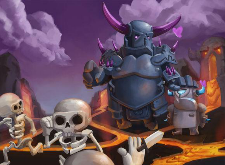 皇室战争:实力上下限最大的卡牌盘点,骷髅墓碑单防电磁炮