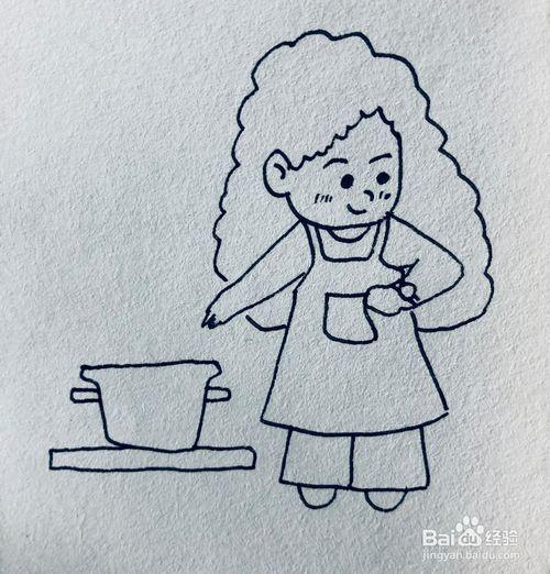 卡通烹饪简笔画