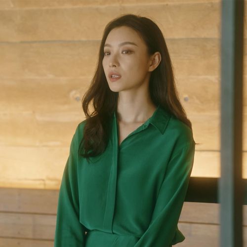 流金岁月倪妮朱锁锁同款衣服秋季宽松系带收腰雪纺