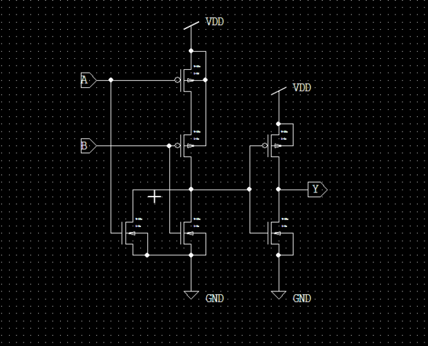 1  二输入或门电路的原理图
