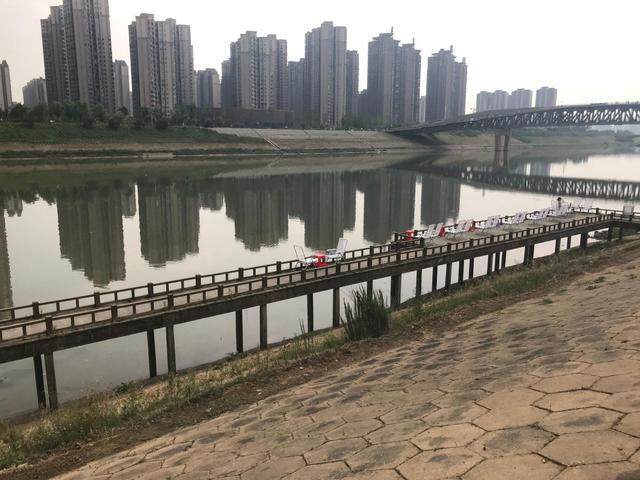 城市公园桥边风光