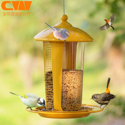 户外外引引鸟喂鸟喂食器鸟食槽小区3221花园喂食器