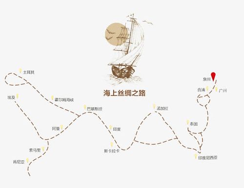 海上丝绸之路线路图