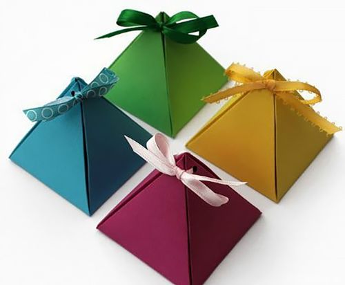 立体四棱锥礼品盒制作方法