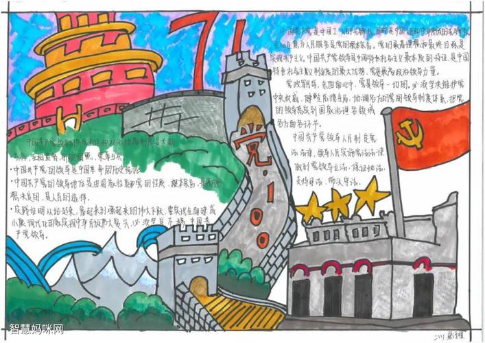 "迎七一,颂党恩"手抄报