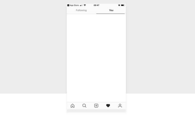 以instagram为例:当你进入没有添加任何照片的收藏夹时,你可能会看到