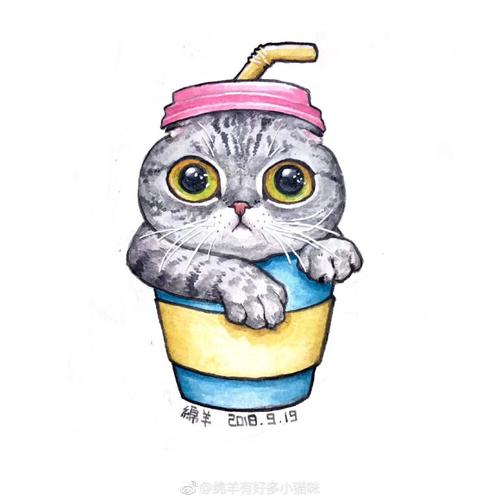 水彩猫咪 - 堆糖,美图壁纸兴趣社区