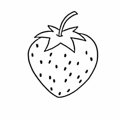 如何画好一个大草莓的简笔画