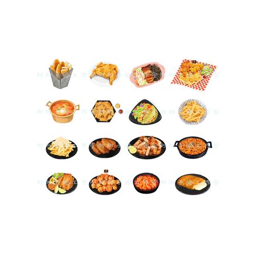 手绘炸鸡_手绘_炸鸡_美食_三明治_文化_绘画