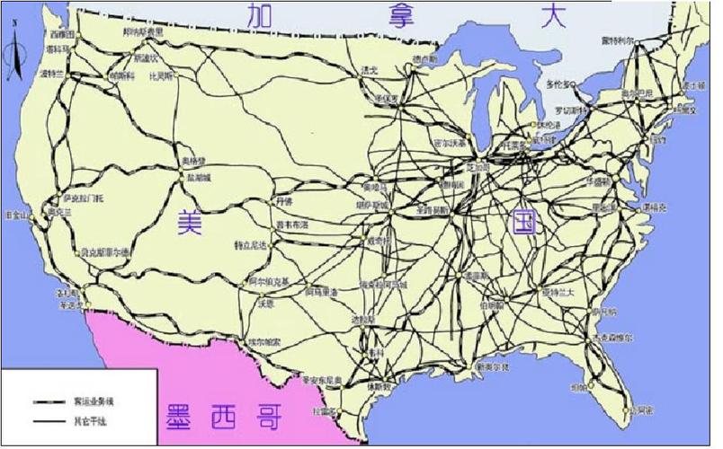 为什么美国与俄罗斯的铁路都是东西向为主