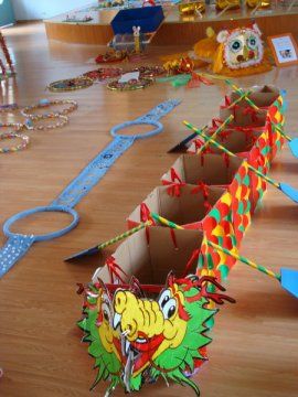 幼儿园玩教具制作废旧材料舞龙