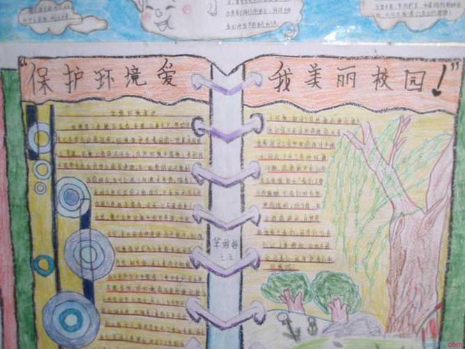 爱护绿色校园 保护环境手抄报