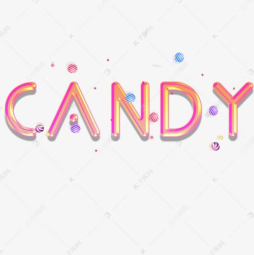 创意果冻可爱candy字体设计