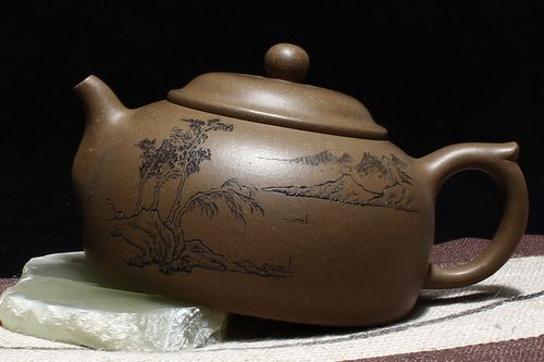 宜兴名家紫砂壶纯全手工正品特价 张继彪 青段 归隐壶