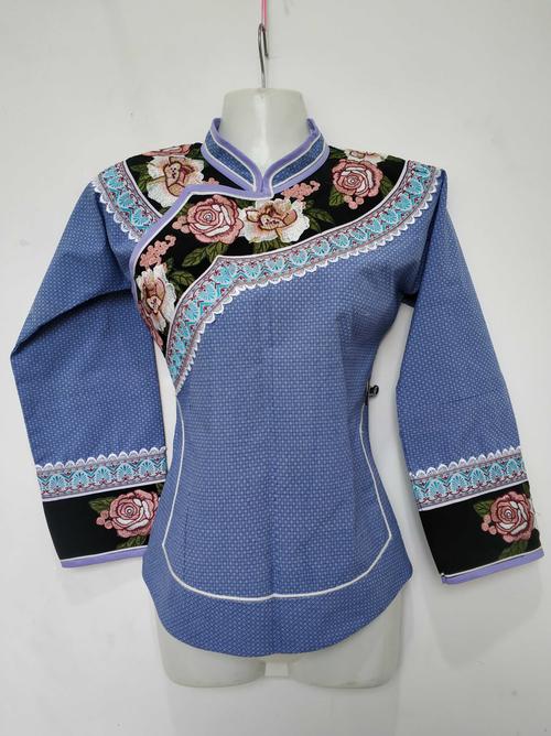 兰访贵州册亨布依族少数民族服装壮族女装长袖上衣民族服装