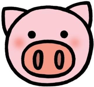 动物小猪头像简笔画图片大全可爱