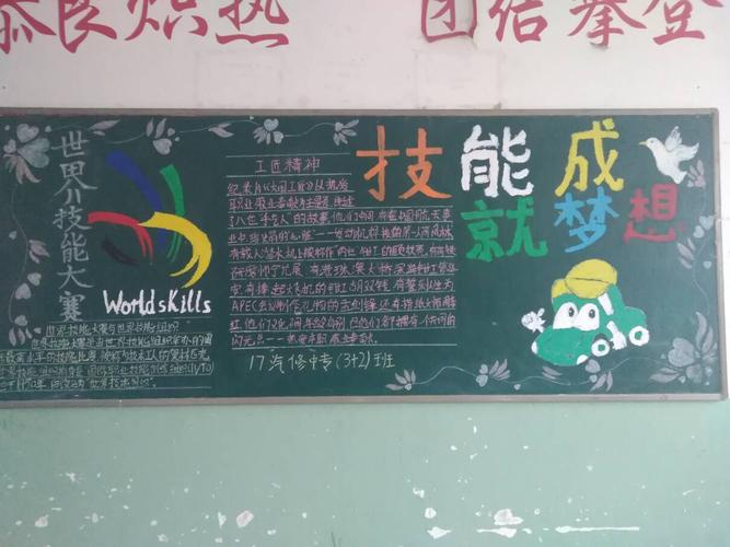 我校"世界技能大赛"技能节主题黑板报评比结果揭晓