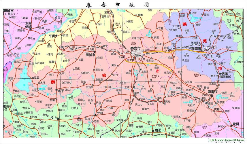 山东泰安市地图