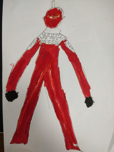 2.嘟嘟 8岁   威武的奥特曼