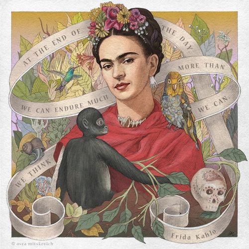 wise words on ribbon: frida kahlo, einstein, anne