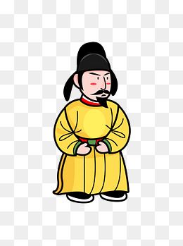 原创矢量卡通古代中国皇帝唐朝天子元素素材