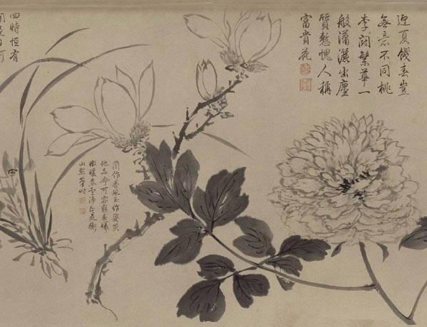 张伯驹收藏的明周之冕《百花图》卷欣赏