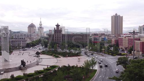 鞍山地标航拍素材辽宁鞍山市城市