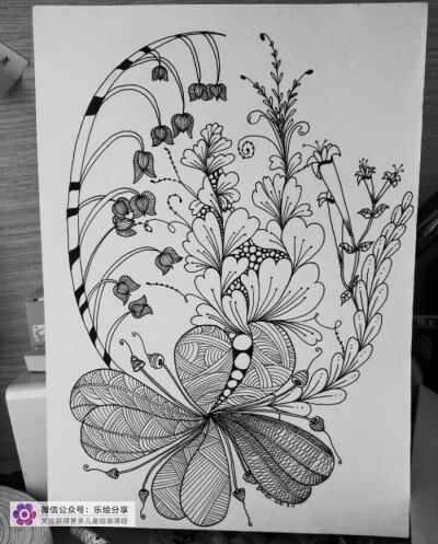 创意儿童画线描作品