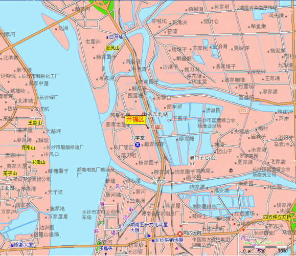 开福区地图全图,开福区地图高清版下载 - 8264户外.