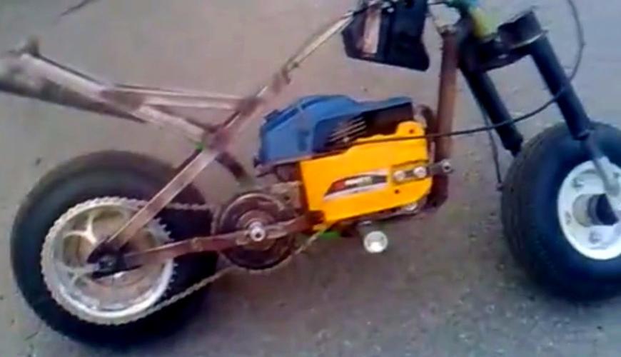 自制小摩托车,真能跑起来