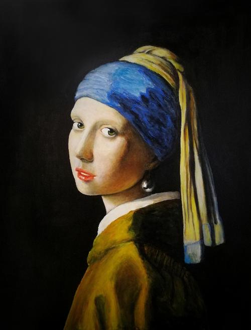 戴珍珠耳环的少女终于完成