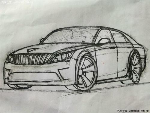 画红旗牌汽车简笔画 第1页