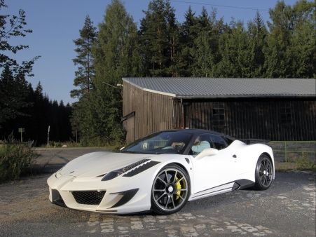 法拉利458白色跑车图片