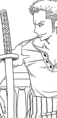 海贼王壁纸黑白索隆