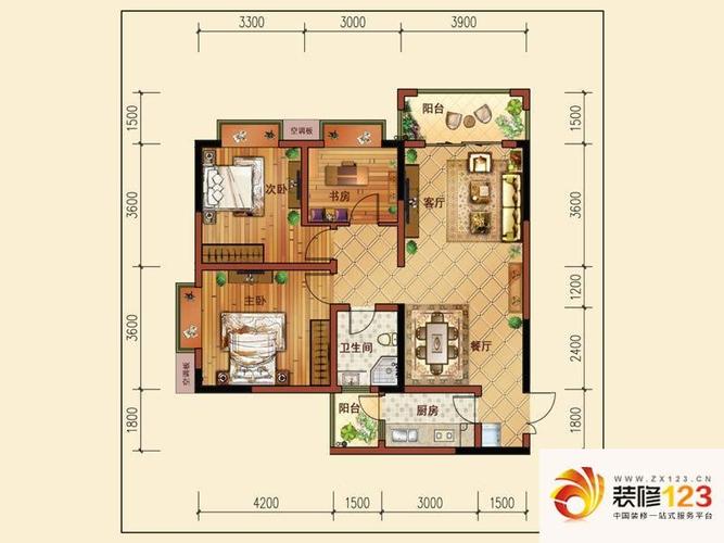 华屹御景苑户型图3-1户型副本104 .