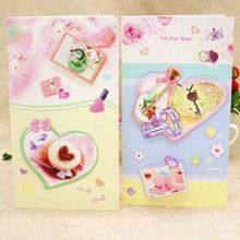 小额混批 对折通用祝福贺卡 儿童节可爱立体图案母亲节礼物留言卡