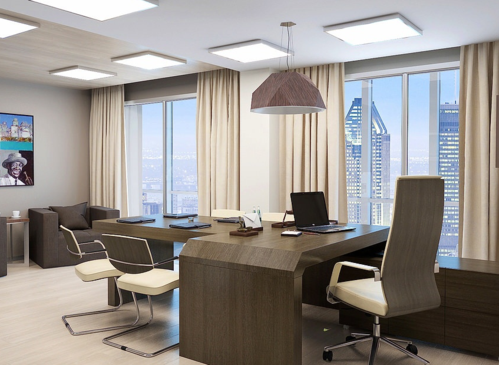 150㎡现代简约办公空间装修案例_效果图_土巴兔装修网