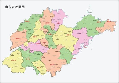 山东省行政图 此内容由腾讯新闻提供