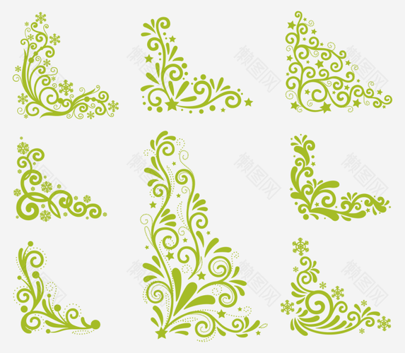 装饰边角花纹 - 编号450024