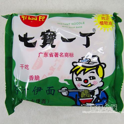 儿时回忆广东特产七宝一丁鸡汁伊面方便面干脆冲泡