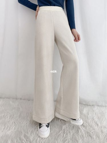 雪尼尔加绒阔腿裤_阔腿裤_掉色_质地_条纹_阔腿裤这么