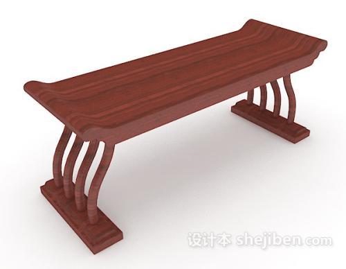 古代私塾书桌3d模型下载