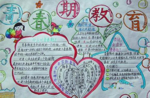 关干青春期教育的手抄报 安全教育的手抄报
