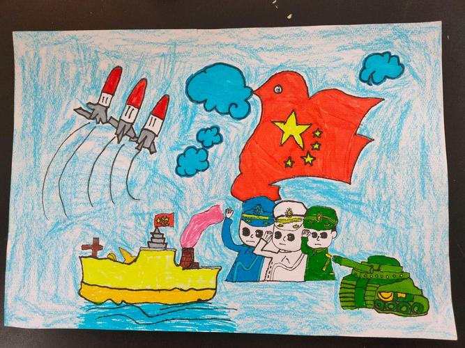 我手绘国防——一(5)班国防教育周主题教育活动