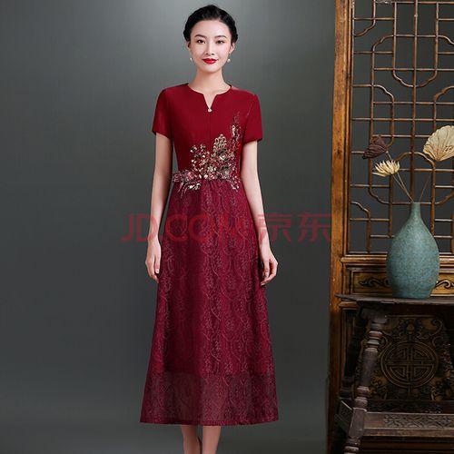 喜婆婆装婚礼服夏季妈妈结婚宴礼服春夏年轻婚宴装洋气丈母娘连衣裙女