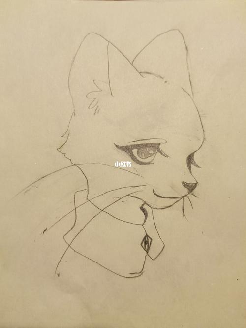 第一次画动物拟人,可能画的不好看_半临摹_文化_绘画