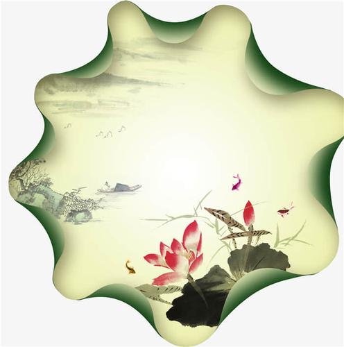 > tag信息列表 > 荷叶形状手绘荷塘