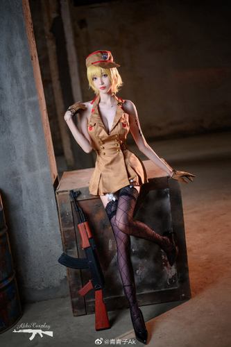 【cos正片】穿越火线灵狐者cos 迷人黑丝长腿 cn青青子ak